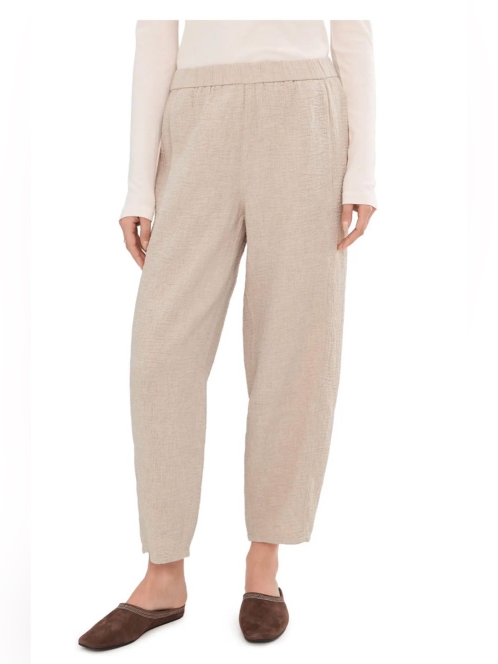 Eileen Fisher Organic Cotton Doubleweave Lantern Pants